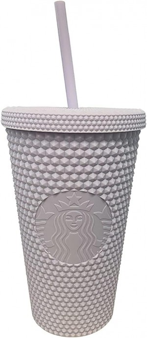 Starbucks 2021 Holiday Bling Studded Cold Cup Tumbler 16oz Lavender Purple | 520QFEILZ