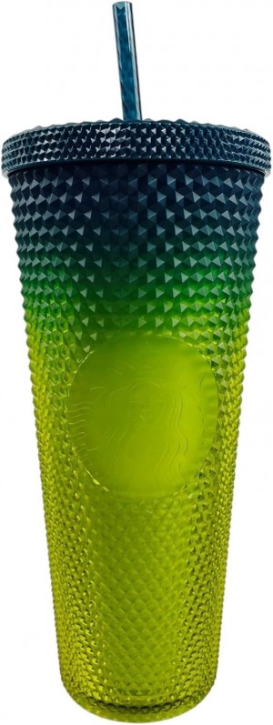 Starbucks 2023 Ombre Green Lemon Yellow Studded Tumbler, 24 Oz, Venti Green Yellow | 293TIDCMY