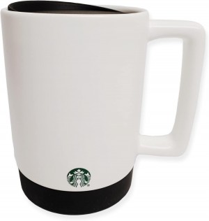 Starbucks 2023 White Mug W/Rubber Bottom & Lid | 14oz White | 981XBFCHQ