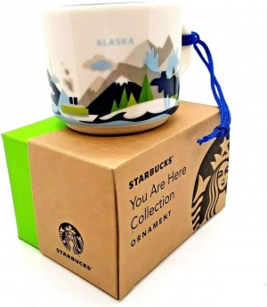 Starbucks Alaska You Are Here Ornament Rare 2oz Cup Multicolor | 105BQPYXM