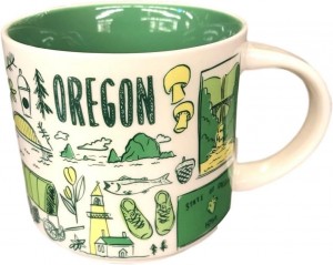 Starbucks Been There Across The Globe Series Mug 14 Oz Oregon Green | 160MQZYNV