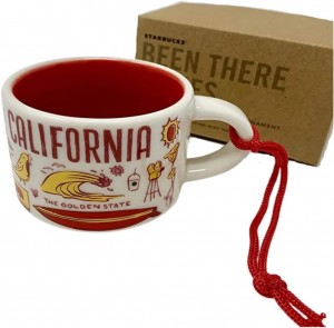 Starbucks California Been There Series Collection Ceramic Coffee Mug Demitasse Ornament 2 Oz Red | 752XQEKPV