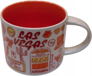 Starbucks Coffee Mug - Been There Series Across The Globe (Las Vegas),14 Ounces Orange | 931CFGRNJ