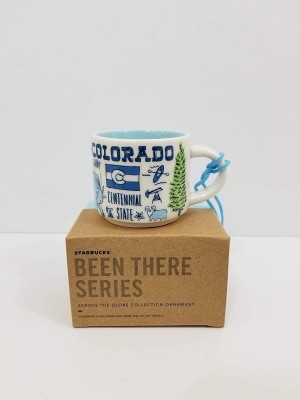 Starbucks Colorado Been There Series Ornament Espresso Mug/Cup 2 Oz Blue | 184XZDVNA