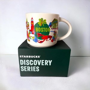 Starbucks Discovery Series Collection Boston 14 Oz Mug, Ivory White White | 396WMNBDL