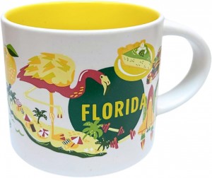 Starbucks Discovery Series Florida Ceramic Mug, 14 Oz Yellow | 723VFUHYB