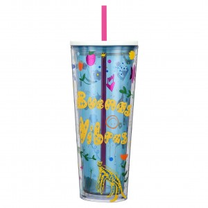 Starbucks Flora and Fauna Plastic Cold Cup 24oz Multicolor | 934MQEGRN