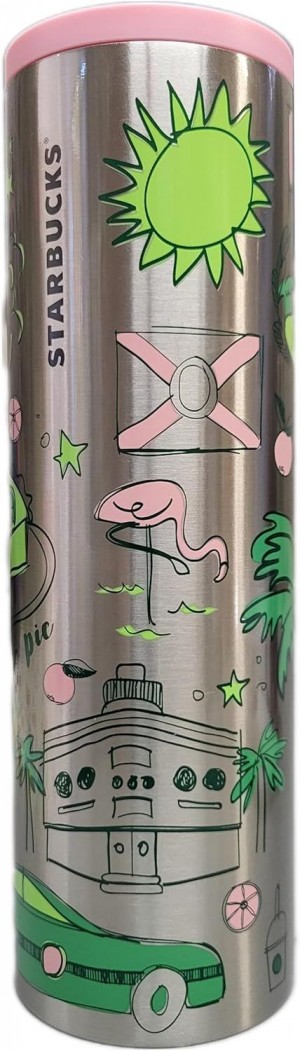 Starbucks Florida Sunshine Metal 16 Oz Stainless Steel Tumbler Multicolor | 592BXOSFQ