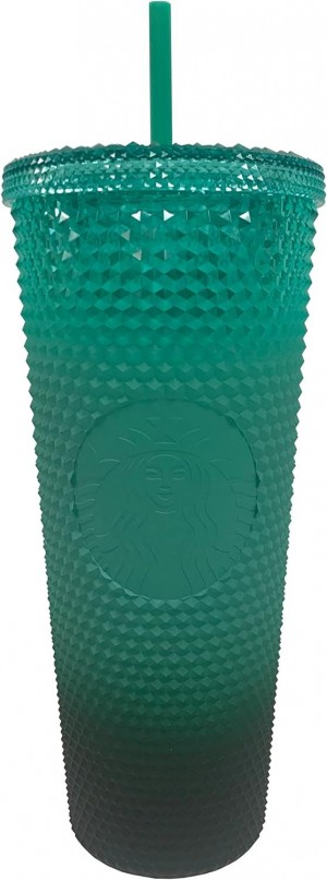 Starbucks Green Gradient Studded Acrylic Tumbler Fall Winter Holiday 2022 (24 Oz - Venti) Green | 713HDRLMI