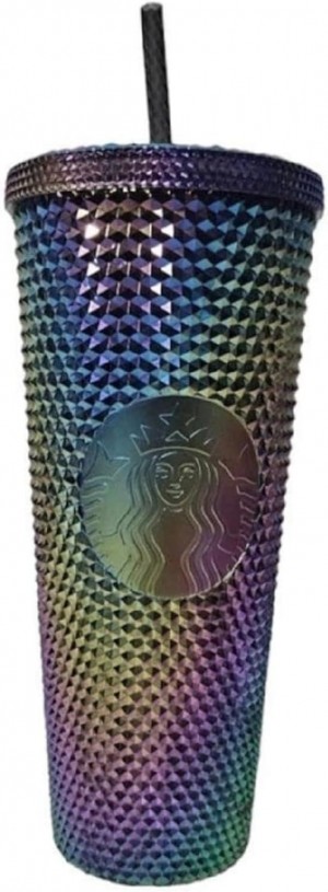 Starbucks Halloween 2023 Oil Slick Rainbow Iridescent Venti Tumbler 24oz Multicolor | 420OXAEFY