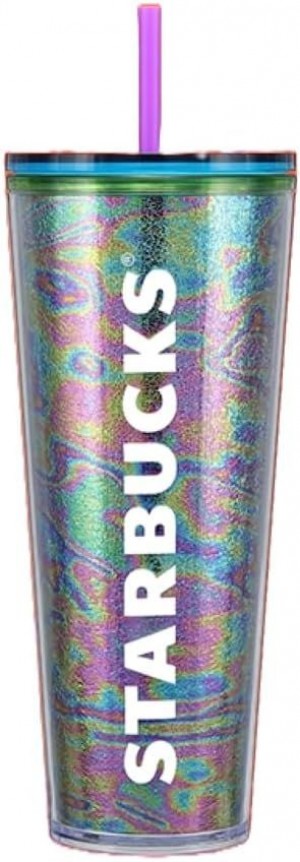 Starbucks Iridescent Print Cold Cup (24 Oz) Multicolor | 824ZIYBGC