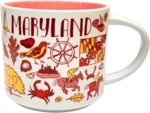 Starbucks Maryland Ceramic Mug Been There Series Across The Globe Collection, 14 Ounces Red | 954BMWARK