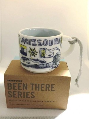 Starbucks Missouri Been There Series Across The Globe Collection Demitasse Espresso Coffee Mug Cup Ornament White / Blue | 324IQPRJT