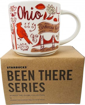 Starbucks Ohio Porcelain Mug Been There Series Across The Globe Collection, 14 Ounces Red | 670TCXDJM