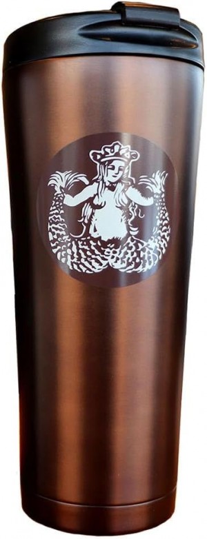 Starbucks Pike Place Stainless Steel Tumbler, Brown, 16 Fl Oz Brown | 369DYRTNO