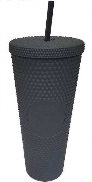 Starbucks Plastic 2021 Black Matte Studded Venti Tumbler, 24 Oz Black | 451XKEQMD