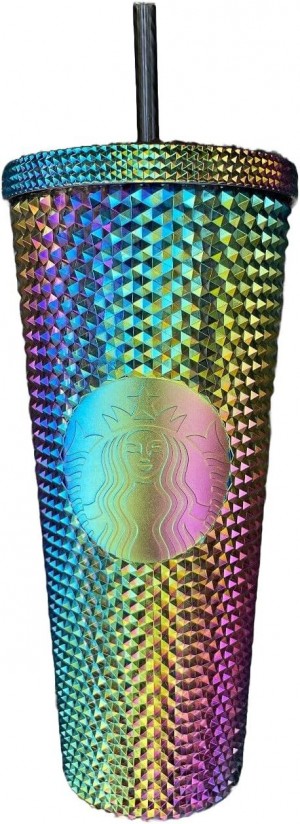 Starbucks Satrbucks Limited Edition Studded Oil Slick Rainbow Iridescent Tumbler Fall 2023 Venti 24 Oz Multicolor | 078RSAOYK