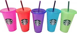 Starbucks Summer 2022 Color Change Venti Cold Cups With Straws (24oz, Pack Of 5) Multicolor | 610AWFCHI