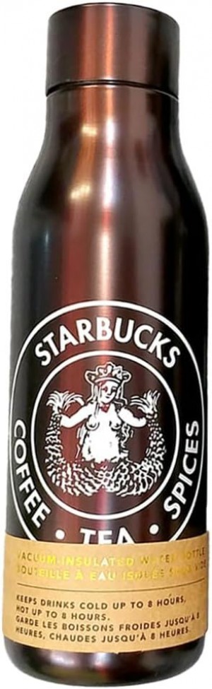 Starbucks The First Pike Place Store Siren Logo Stainless Steel Water Bottle, 20 Oz Grey | 523WKCVBQ