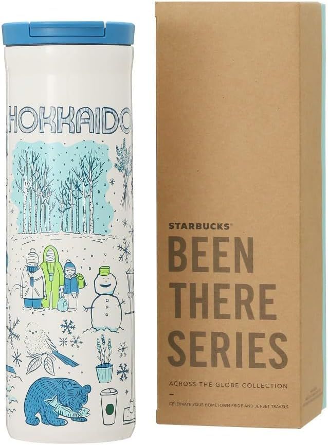 Starbucks 2021 Hokkaido Been There Series Stainless Steel Bottle, 16.5 Fl Oz (473 Ml), Blue Blue | 412NJVLCY