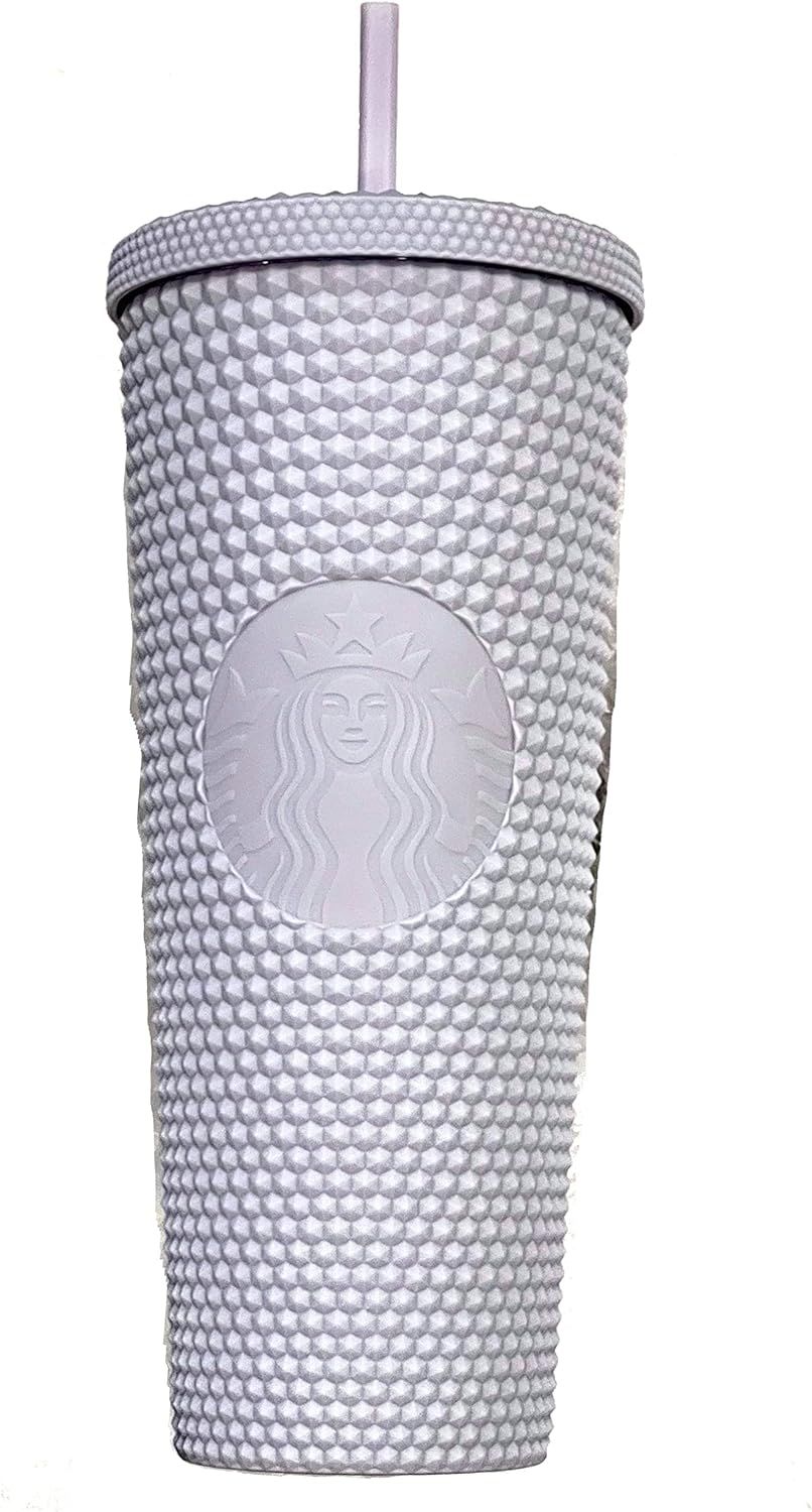 Starbucks 2021 Holiday Bling Studded Cold Cup Tumbler 24oz White | 057RMFZWV