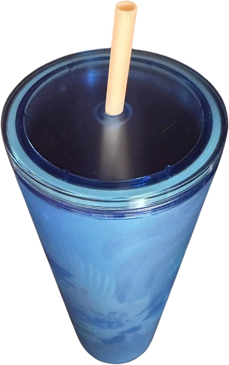 Starbucks 2023 Blue Floral Soft Touch Venti 24 Oz Tumbler With Straw Blue | 015UJIKYT