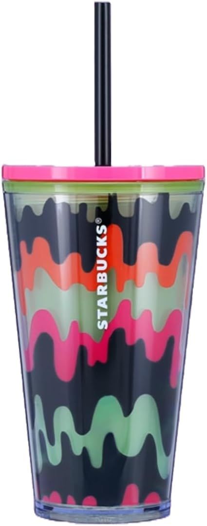 Starbucks 2023 Halloween Limited Edition Drippy Wave Tumbler Decorate With Spooky Stickers Multicolor | 451ZGLUWR