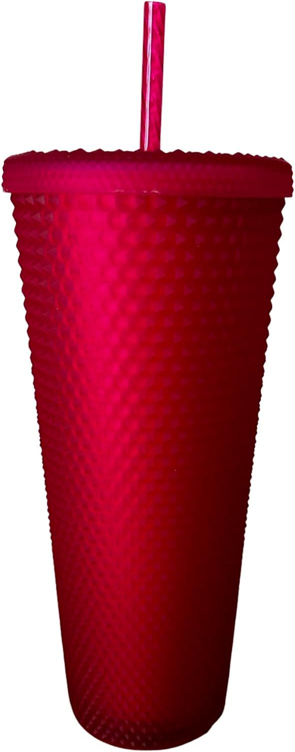 Starbucks 2023 Spring Pink Jelly Studded Venti 24oz Tumbler With Straw Red | 379IVTBHF