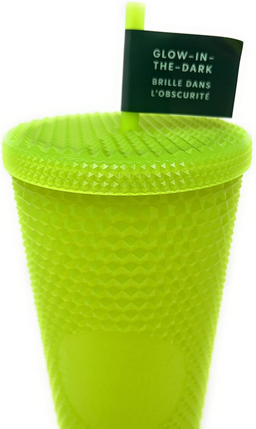 Starbucks 24 Oz Double Wall Glow In The Dark Black Light Uv Slime Green Cold Cup Tumbler Green | 312ROWBDP