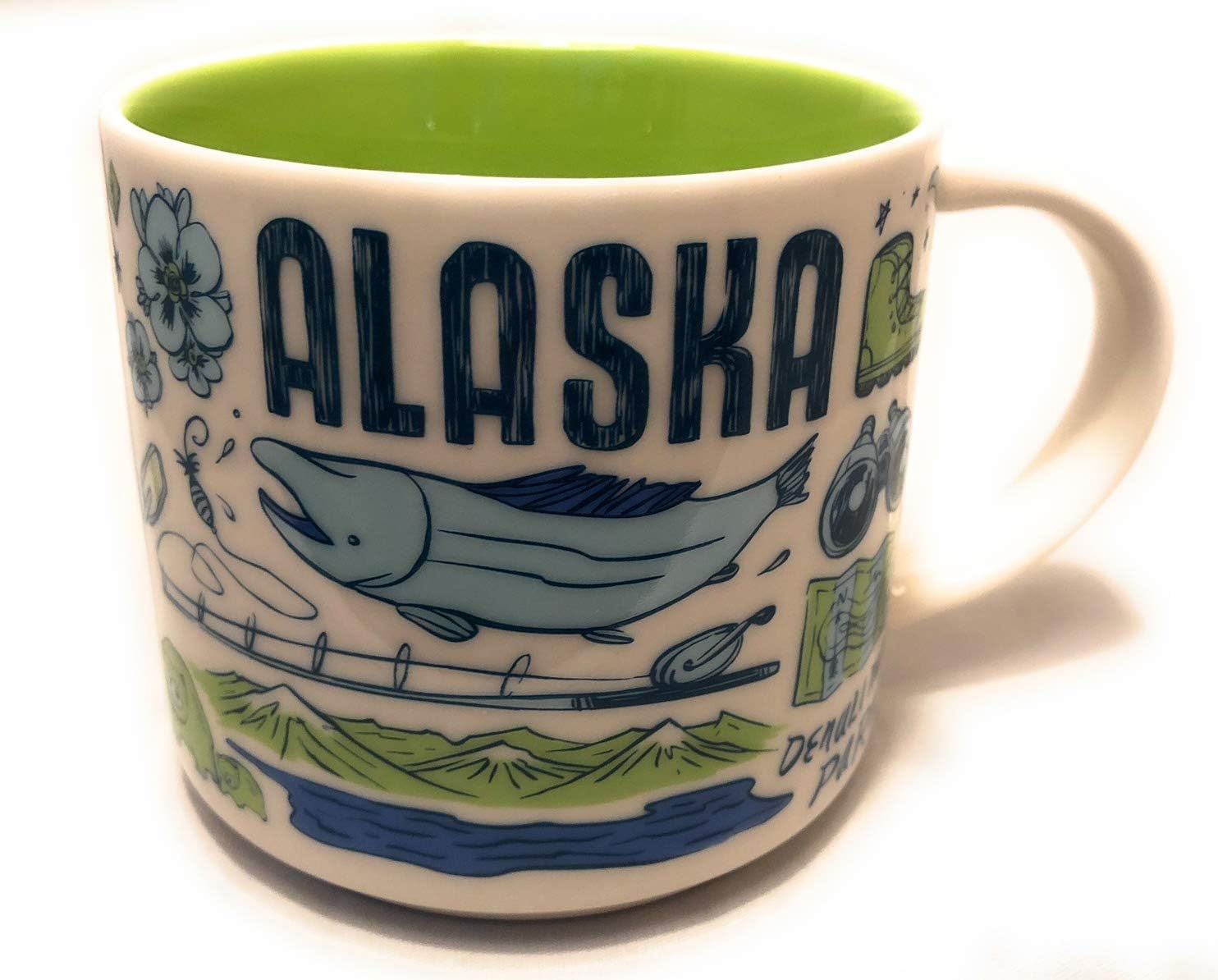 Starbucks Alaska Been There Series Across The Globe Collection Coffee Mug 14 Ounce White / Blue / Green | 768TBVAPG