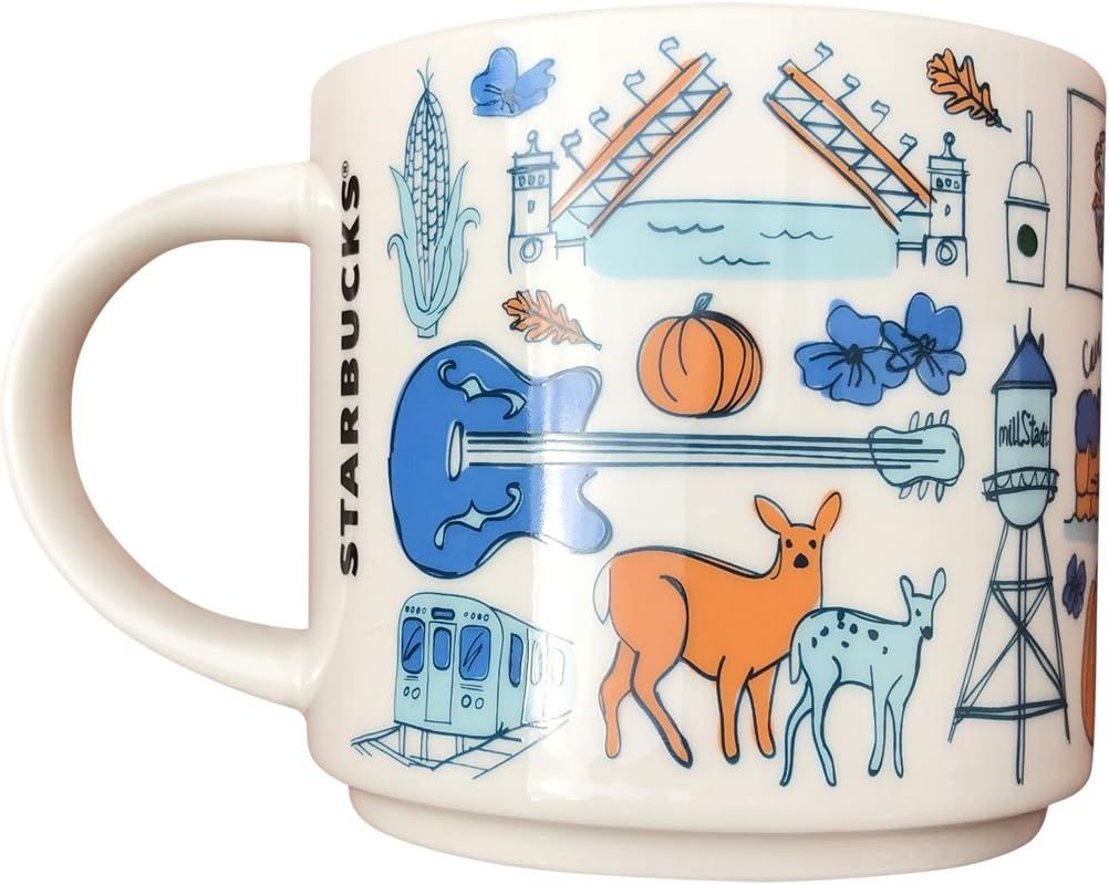 Starbucks Been There Series Collectible Coffee Mug (Illinois),14 Ounce Coffee | 785ABFETJ