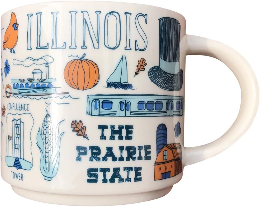 Starbucks Been There Series Collectible Coffee Mug (Illinois),14 Ounce Coffee | 785ABFETJ