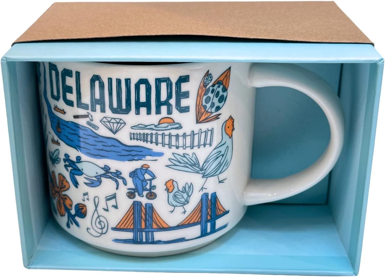 Starbucks Been There Series Delaware Ceramic Coffee Mug, 14 Oz Coffee | 043ZDWMNB