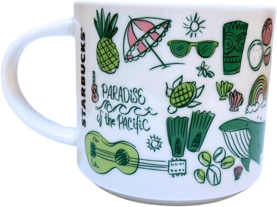 Starbucks Been There Series Hawaii Ceramic Mug, 14 Oz Green | 506ITMQJH