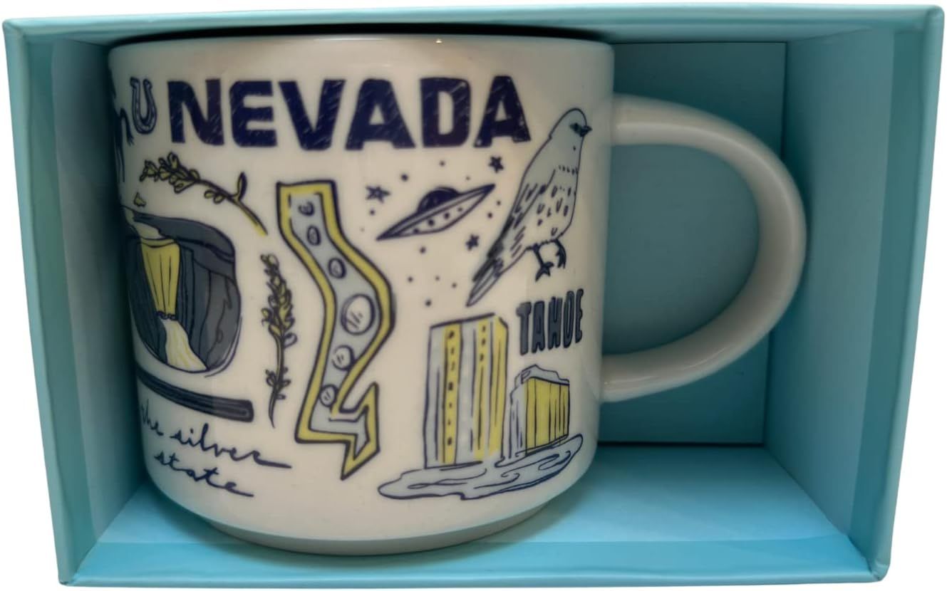 Starbucks Been There Series Nevada Ceramic Coffee Mug, 14 Oz Blue | 965HUTPBL