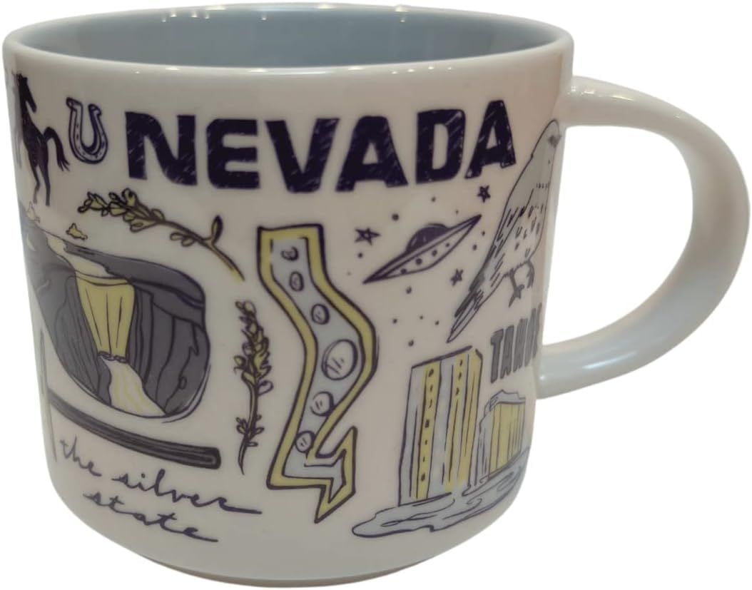 Starbucks Been There Series Nevada Ceramic Coffee Mug, 14 Oz Blue | 974KNJBAV