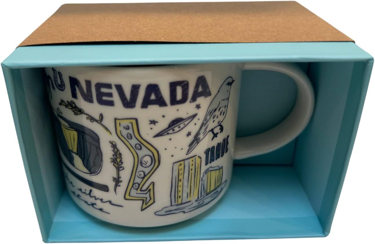 Starbucks Been There Series Nevada Ceramic Coffee Mug, 14 Oz Blue | 974KNJBAV