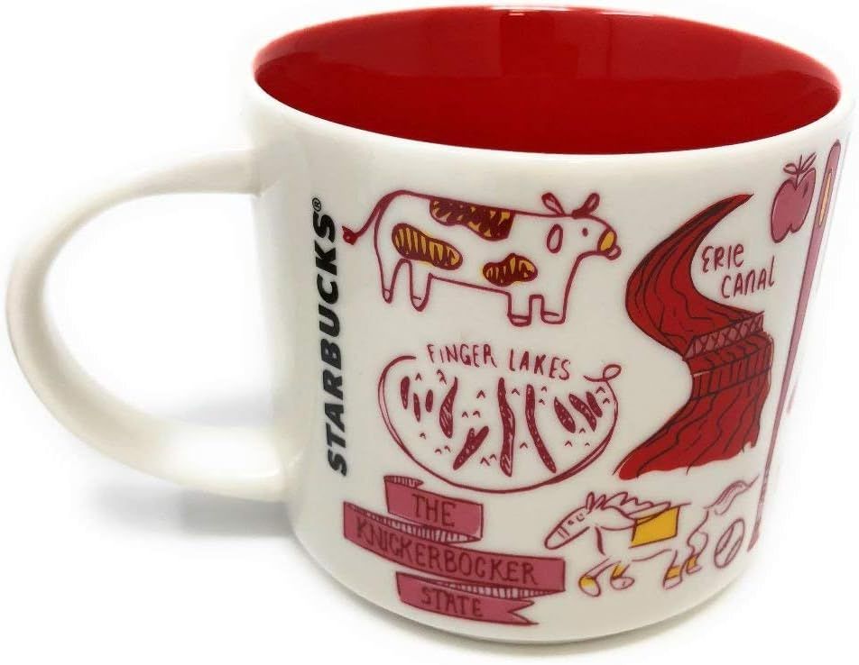 Starbucks Been There Series New York Knickerbocker State Ceramic Mug, 14 Oz Red | 928JSYLBR