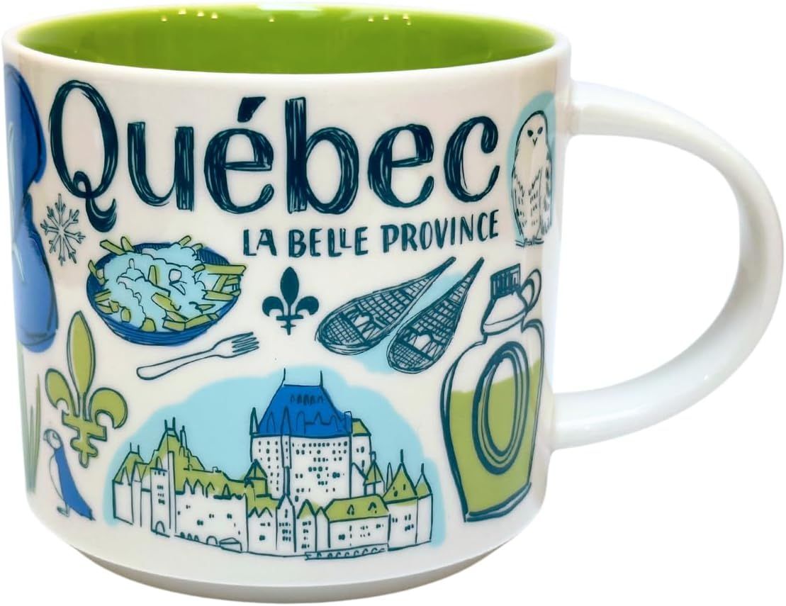 Starbucks Been There Series Quebec Ceramic Coffee Mug, 14 Oz Green | 257UHTEGW