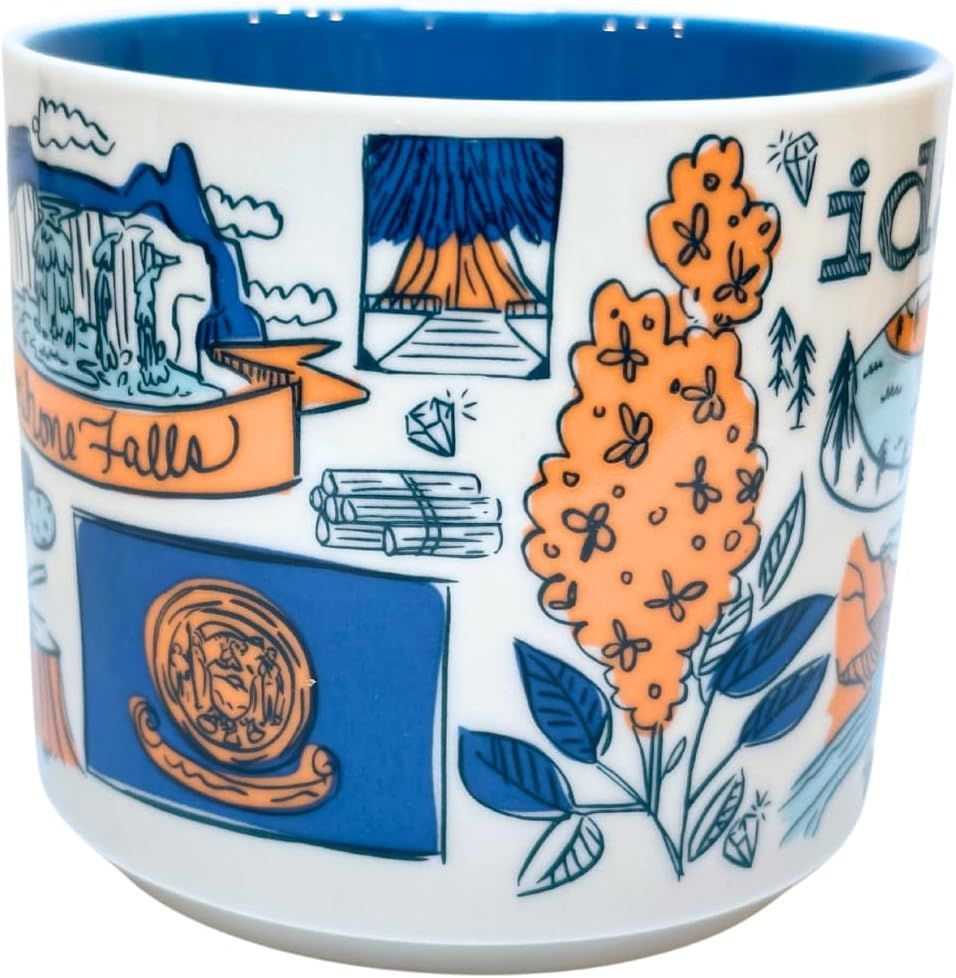 Starbucks Been There Series - Idaho Mug, 14 Fl Oz White Blue | 249DGTNJE