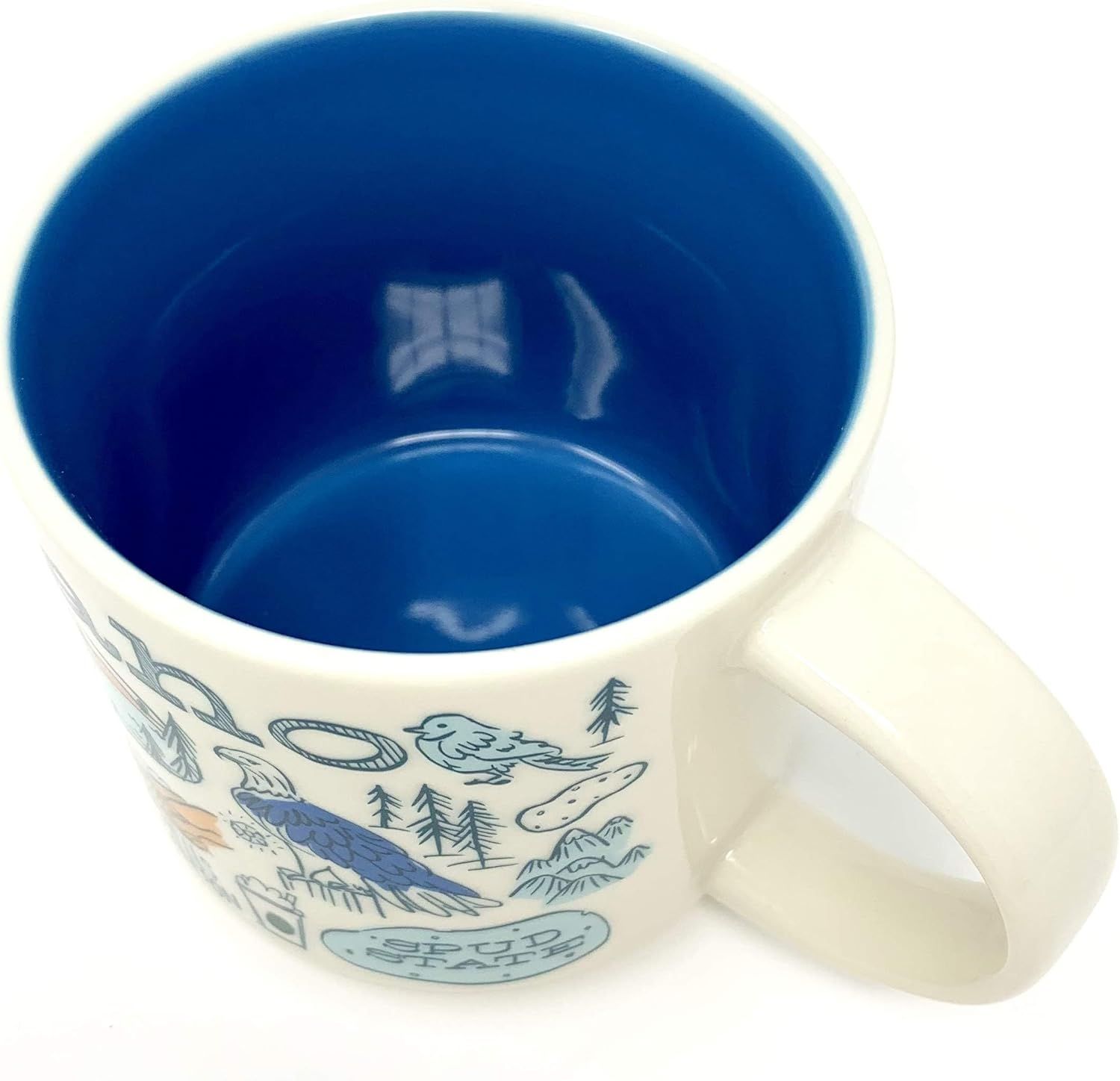 Starbucks Been There Series - Idaho Mug, 14 Fl Oz White Blue | 249DGTNJE