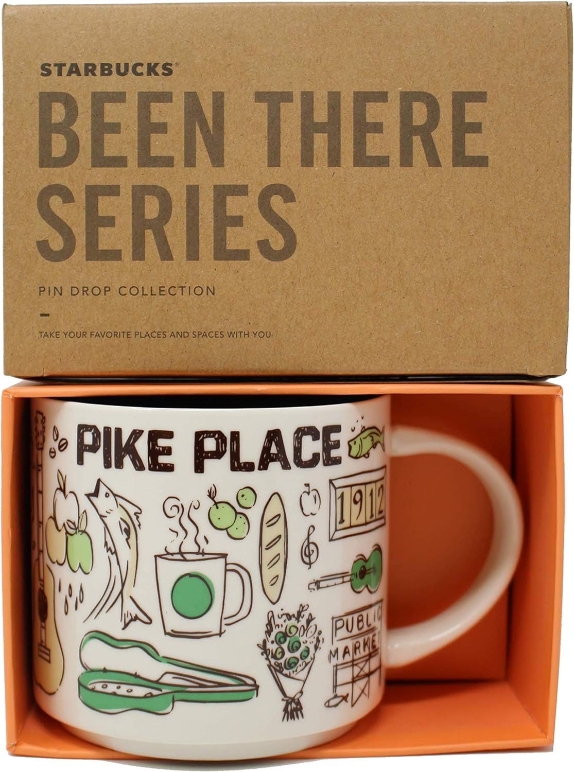 Starbucks Been There Series - Pike Place Market Mug, 14 Fl Oz Green | 926VZXLDH