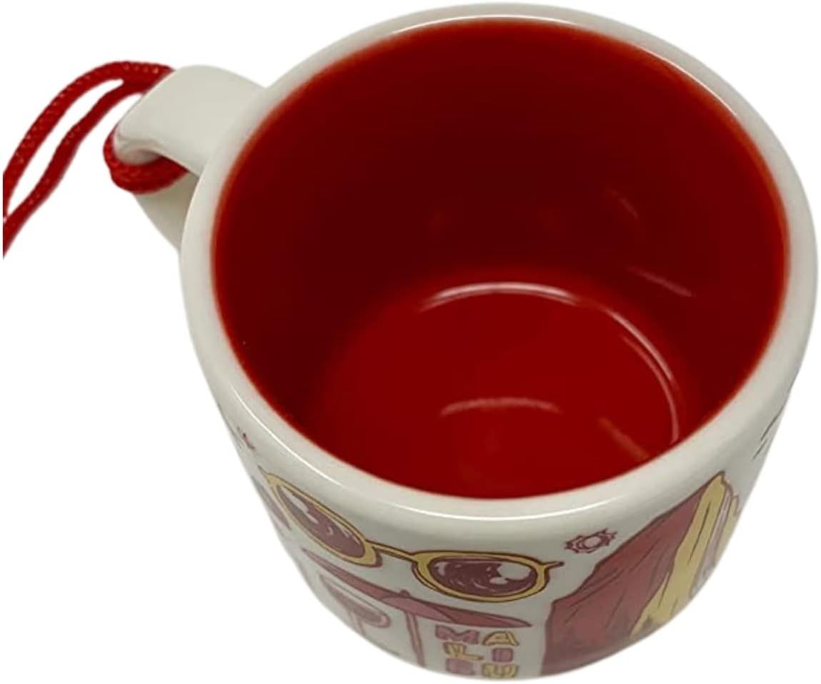 Starbucks California Been There Series Collection Ceramic Coffee Mug Demitasse Ornament 2 Oz Red | 752XQEKPV