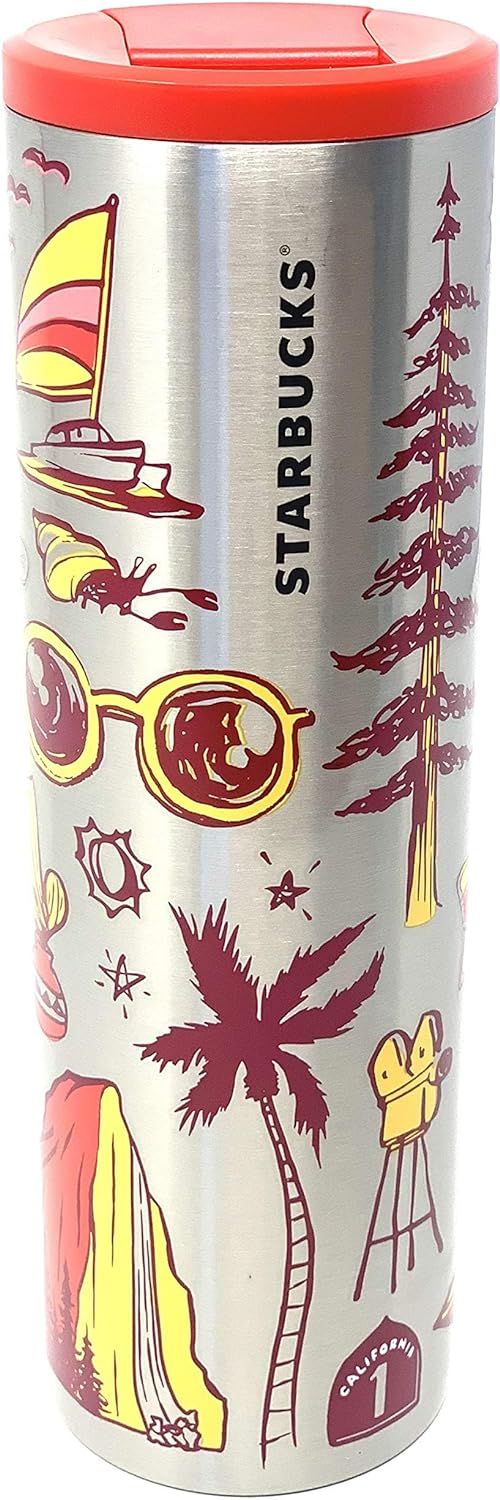 Starbucks California Vacuum Insulated Stainless Steel Traveler Tumbler, 16 Oz Red | 408QKSPZD