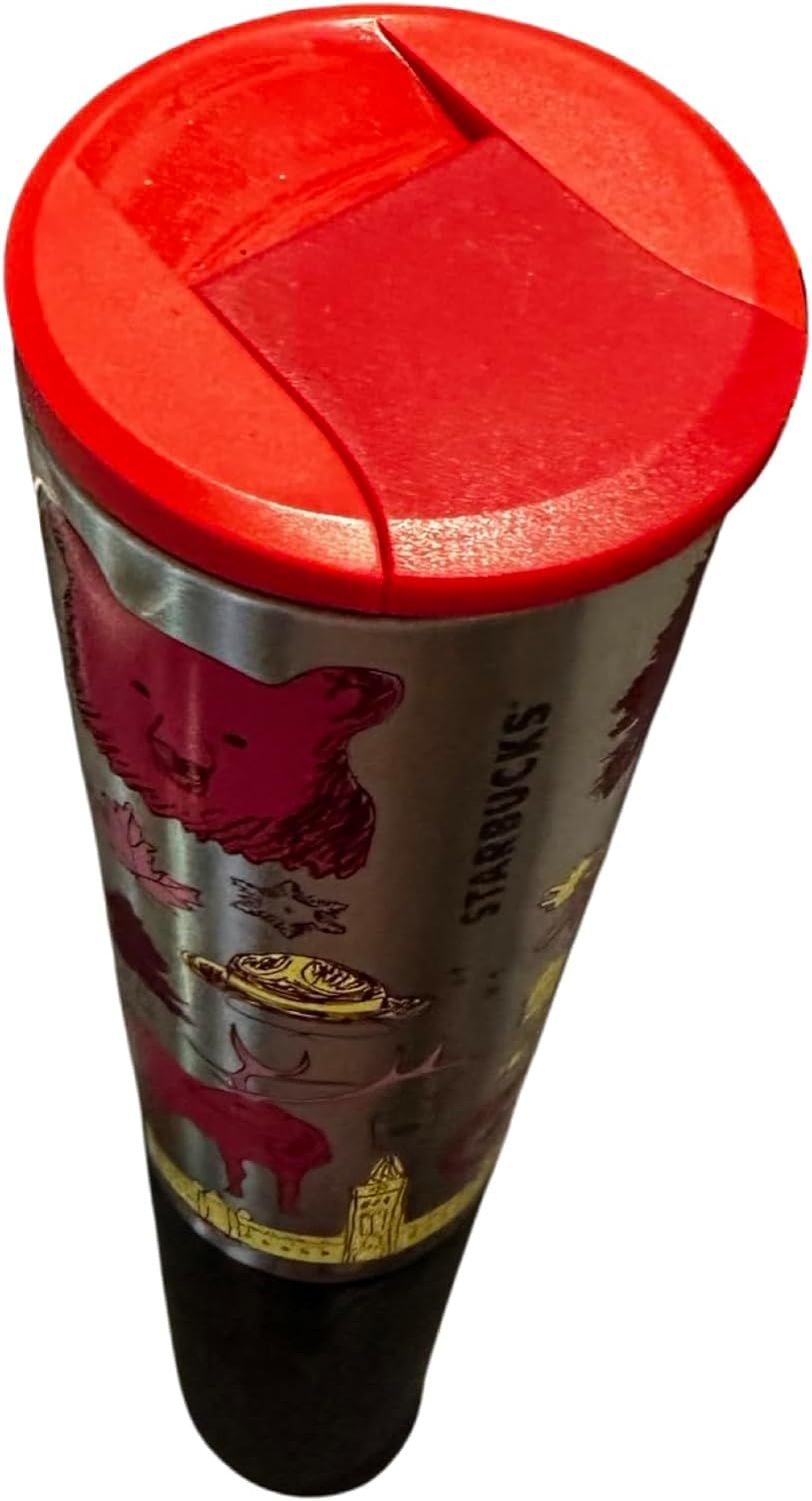 Starbucks Canada Vacuum Insulated Stainless Steel Traveler Tumbler, 16 Oz Red | 603KXZEWG