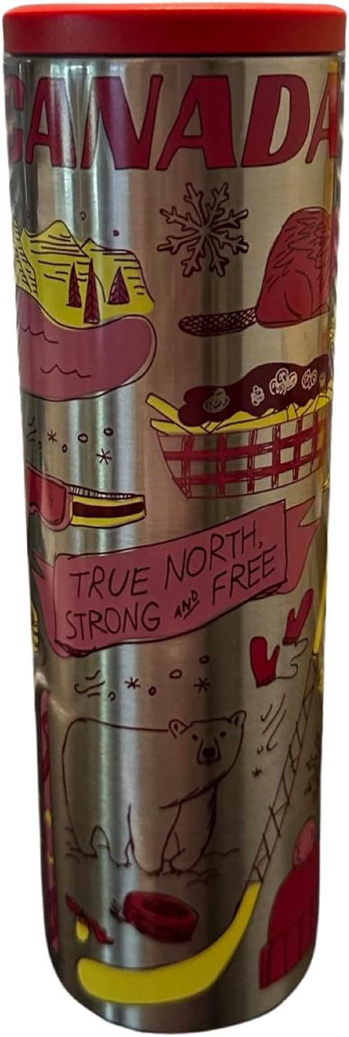 Starbucks Canada Vacuum Insulated Stainless Steel Traveler Tumbler, 16 Oz Red | 603KXZEWG