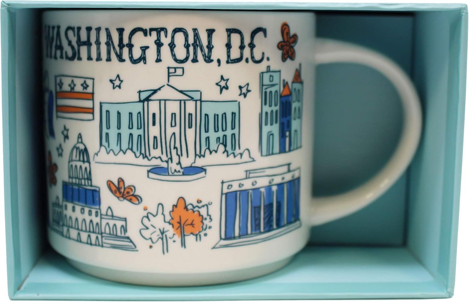 Starbucks Coffee 2018, Been There Series, Washington Dc Mug, 14-ounce With Gift Box Multicolor | 834PVNCSJ