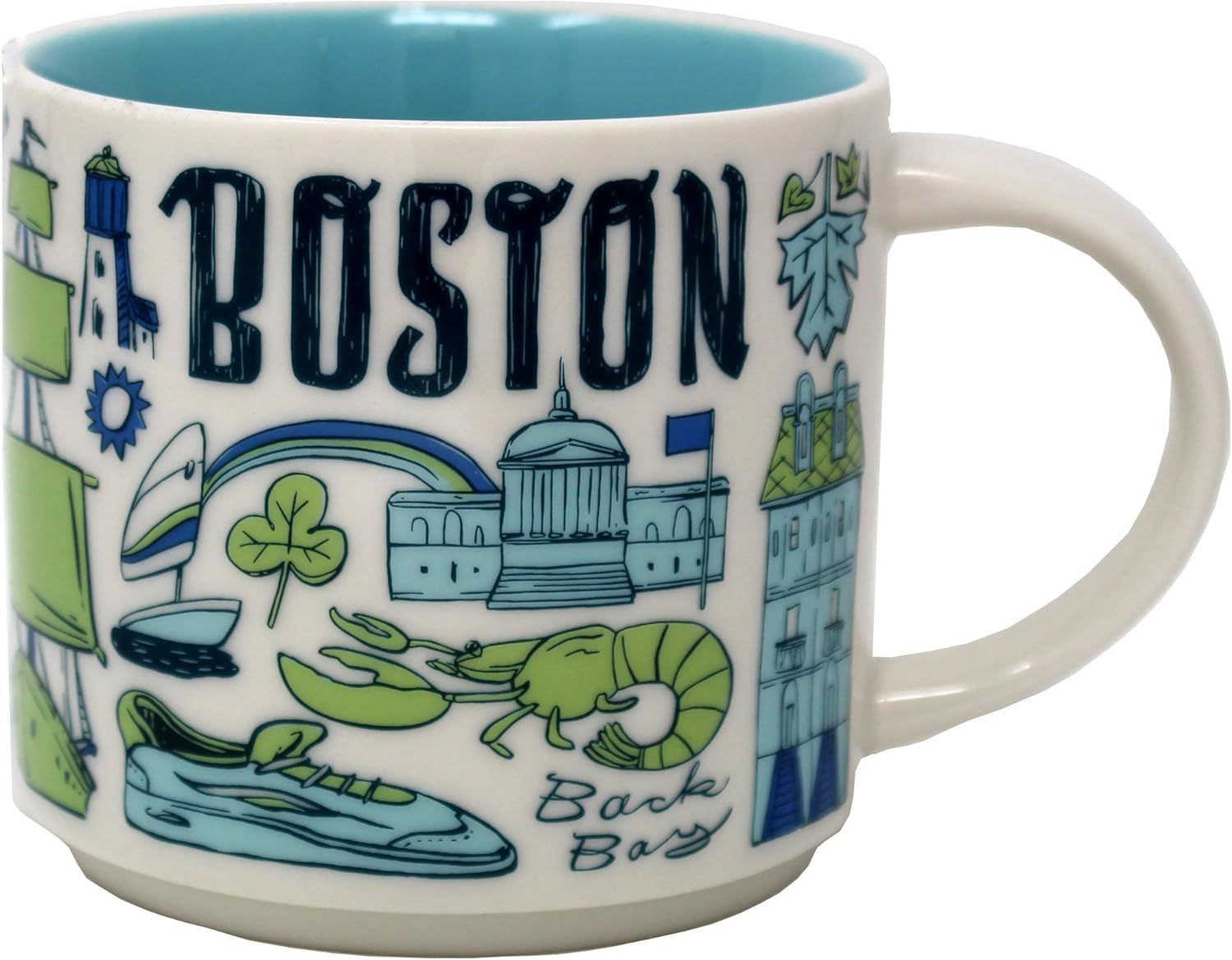 Starbucks Coffee Mug - Been There Series Across The Globe (Boston), 14 Ounces Multicolor | 341JUKMRZ