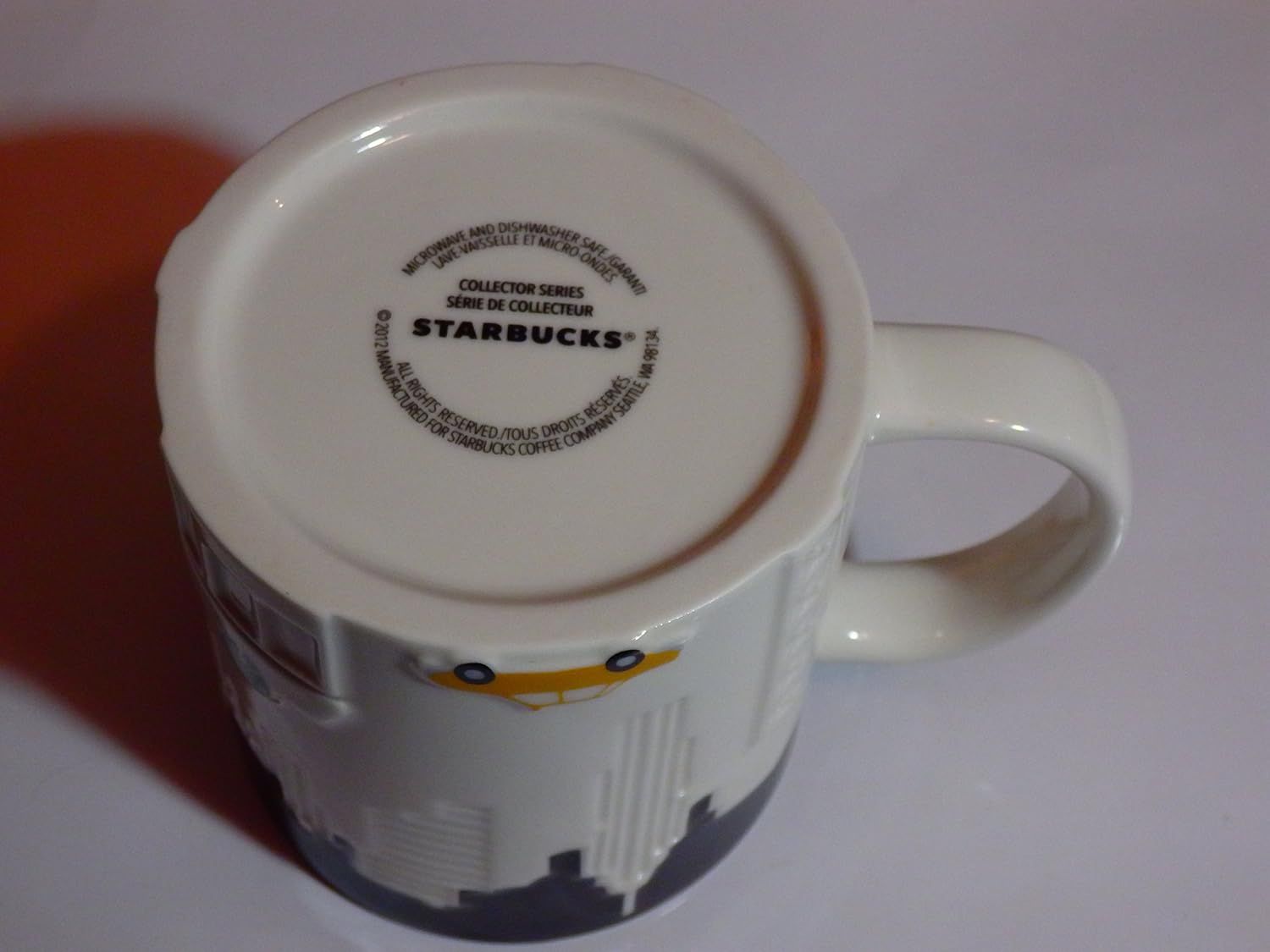 Starbucks Collector Relief Series New York Taxi Mug, 16 Oz White | 302DYWLCA