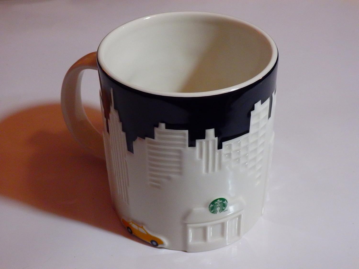 Starbucks Collector Relief Series New York Taxi Mug, 16 Oz White | 302DYWLCA